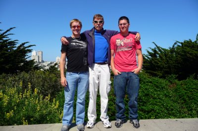 May 21, 2011. Corey Daniels, Bob Skinner, Chris Bogan on Telegraph Hill. San Francisco  (2).JPG