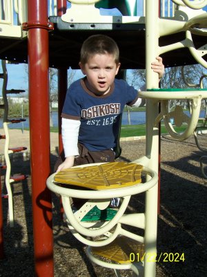 After the grandkid's naps, we headed to Murphy Park to let them get in some play time for a short while before Mommy got off work and took them back over.  Ryan is our 5-year-old grandson.