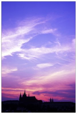Sihouette of Prague Castle