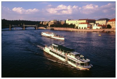 Cruising along River Vltava