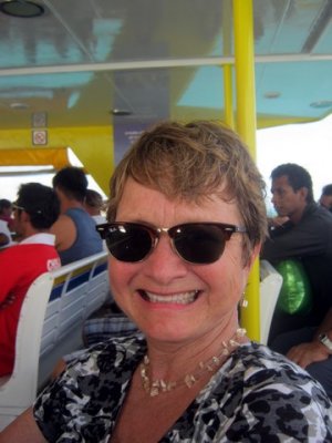 Sandy on the ferry