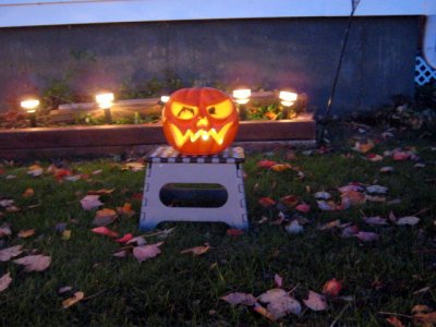 A jack-o-lantern
