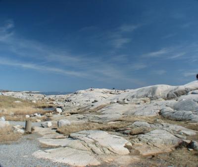 The rocky scenery at Peggys Cove