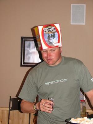 Don't forget to wear the Black Horse 6-pack box as a hat!!