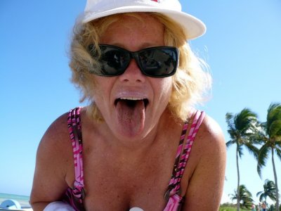 Judy has a black tounge!!