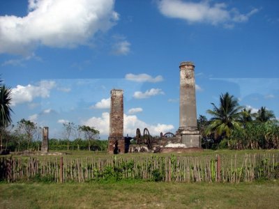 A sugar factory that was destroyed during the revolution