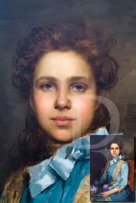Retrato da Menina Laura Sauvinet (detalhe), de Jos Malhoa (1888)
