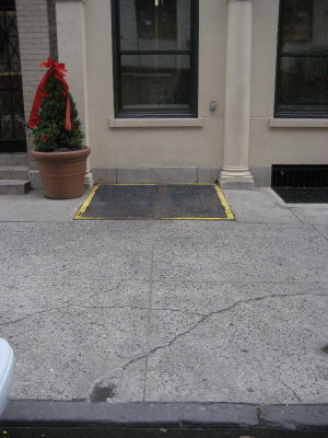 sidewalk entry to basement