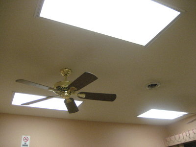 lighting in waiting area