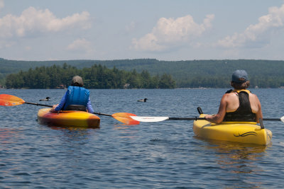 Paddling in Lake Wentworth with Loons!