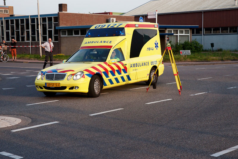 Ambulance op weg naar Trauma Helicopter