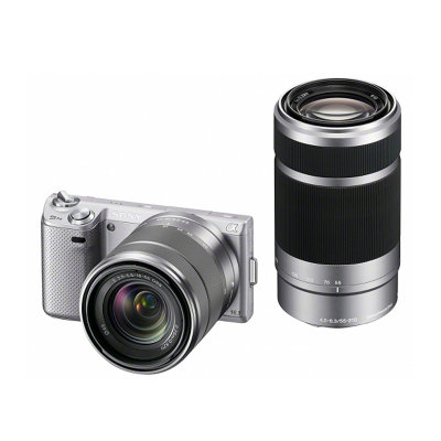 Sony NEX-5N 18-55mm-55-210mm Dubbelkit-Zilver