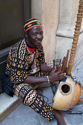 Straatmusicus uit Senegal