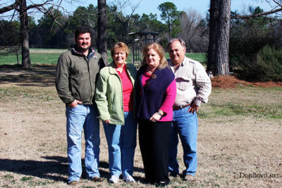 February 2011 - Aaron Griner, Karen, Ouida and Breman Griner in the backyard of their home, Alapaha, Georgia