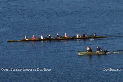 2011 - closeup of rowers on the Hillsborough River in downtown Tampa in the early morning (5571C)