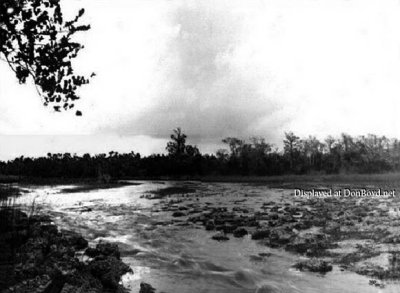 Early 1900's - the rapids on the Miami River around now 27th Avenue before they were dynamited in 1908