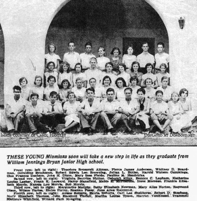 1931? - the graduating class at William Jennings Bryan Junior High School in North Miami