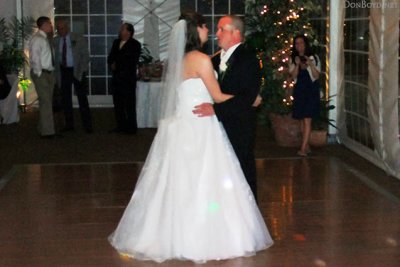 Matt and Crystal during their first dance at their wedding reception