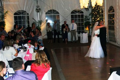 Matt and Crystal Coleman during their first dance at their wedding reception