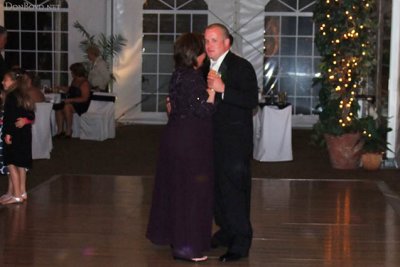 Matt and his mom dancing at the wedding reception