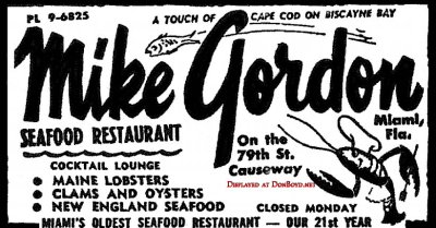 Vintage 1941 Miami Florida Restaurant Menu HACKNEY’S LOBSTER PALACE