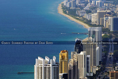 2011 - aerial view of Sunny Isles Beach, Haulover Park and Inlet and Bal Harbour, Surfside and Miami Beach