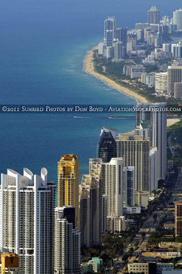 2011 - aerial view of Sunny Isles Beach, Haulover Park and Inlet and Bal Harbour, Surfside and Miami Beach