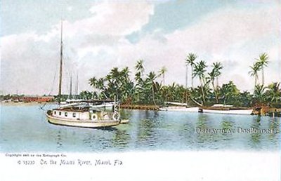 1905 - postcard image of the Miami River