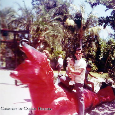 1968 - Carlos Heredia with his dad Jose Heredia at the Crandon Park Zoo which many of us loved