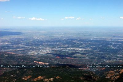 2011 - a view of the northern portion of Colorado Springs from the top of Pike's Peak