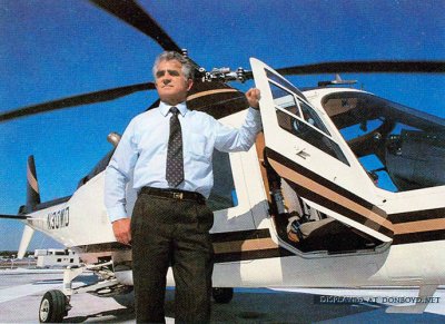 Late 1980's - Dick Judy with an Agusta A109 N30MD on top of Skyport at Miami International Airport