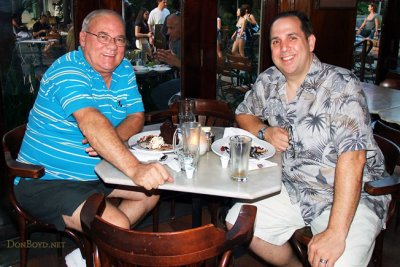 September 2011 - Don Boyd and Ken Stringer after dinner at the Van Dyke Cafe on Lincoln Road