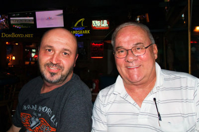 September 2011 - Kev Cook and Don Boyd after dinner at Brysons Irish Pub
