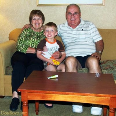 July 2010 - Karen, our grandson Kyler and Don Boyd at Embassy Suites ...