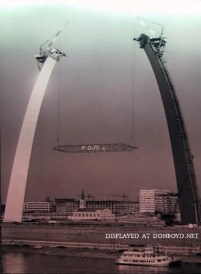 1963 - the Gateway Arch in St. Louis under construction