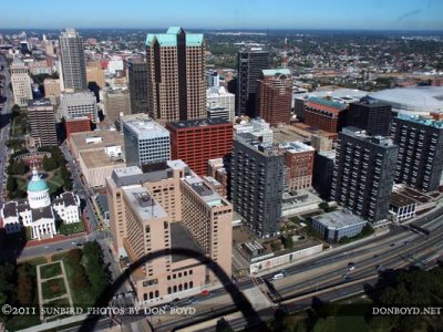 2011 - a west-northwest view of downtown St. Louis as viewed from the top of the Gateway Arch