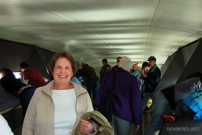 September 2011 - Karen at the top of the Gateway Arch in St. Louis