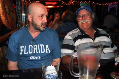 October 2011 - Kev Cook and Eddy Gual after dinner and beers at Brysons Irish Pub