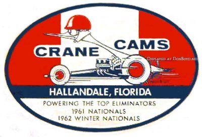 Early 1960's - decal for Crane Cams