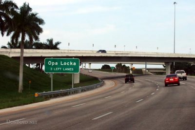 2011 - Opa-locka incorrect on the Florida DOT sign at the interchange at the southern end of I-75