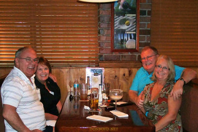 December 2011 - Don Boyd and Karen with longtime friends Ray and Lynda Kyse at the Carolinas Ale House