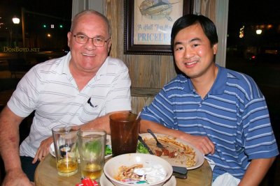 December 2011 - Don Boyd and Ben Wang after dinner outdoors at the Miami Lakes Ale House