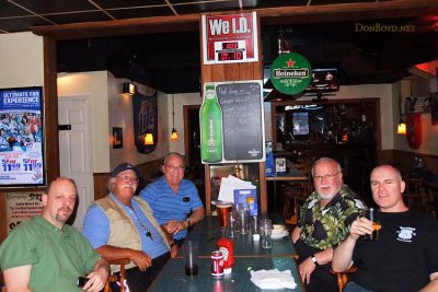 January 2012 - Dave Hartman, Eddy Gual, Don Boyd, Tim Williams and Joe Pries after dinner and brews at Bryson's Irish Pub