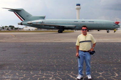 March 2012 - my old Coast Guard Reserve buddy Chet Gay and Mexican Air Force B727-200 at Opa-locka Executive Airport
