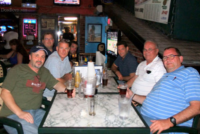 March 2012 - Kev Cook, Walter Wilson, David Knies, Patrick, Mike, Don Boyd and Joel Harris after dinner at Ernie's Barbecue