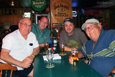 February 2012 - Don Boyd, Joel Harris from Nashville, Kev Cook and Eddy Gual after dinner at Bryson's Irish Pub