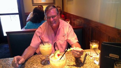 May 2012 - Bill Mauter with a Painkiller at Cheddar's in Clearwater