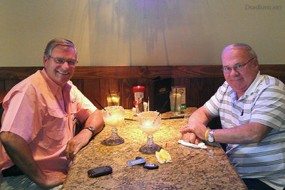 May 2012 - Bill Mauter and Don Boyd after a great lunch and a couple of potent Painkillers at Cheddar's in Clearwater