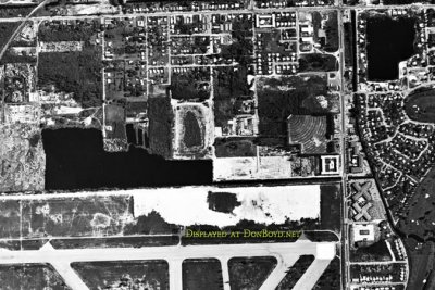 1969 - aerial view of the Turnpike Drive-In on NW 27th Avenue north of Master's Field
