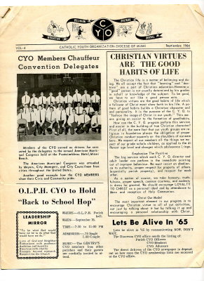 1964 - articles about C.Y.O. activities in the Diocese
